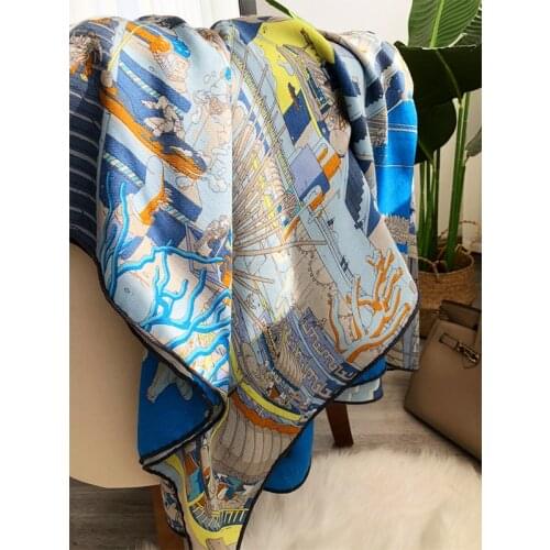 30% silk 70% Cashmere scarf Women Fashion 140*140 arge square scarf autumn winter lady scarf Beach Travel party shawl