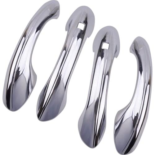 4pcs Car Chrome Door Handle Cover Molding Trim Fit For Hyundai Santa Fe 2019 2020 Accessories