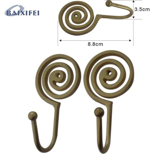 4 Pcs Spiral Shaped Tieback Hooks
