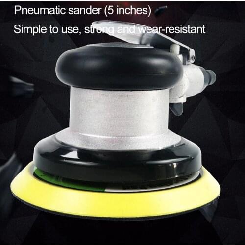 5Inch Pneumatic Polishing Machine Air Sander Polisher Tool Family Car Micro Rotary Polishing Machine Car Paint Care Rust Removal