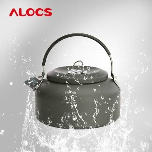 ALOCS brand outdoor kettle ultra light small portable 0.8L High Quality Outdoor Camping Hiking Coffee Pot Teapot