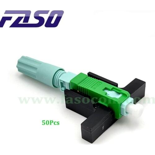 50PCS High Quality SC/APC SM Optical Connector FTTH Cold Connector Tool Fiber Optic Embedded Fast Connector