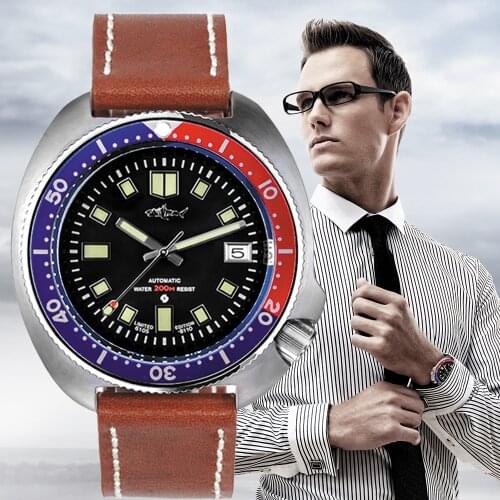 HEIMDALLR Watch NH35 Mechanical Automatic Mens Wristwatch Sapphire Crystal Steel Diver Watch 200m Waterproof C3 Super Luminous