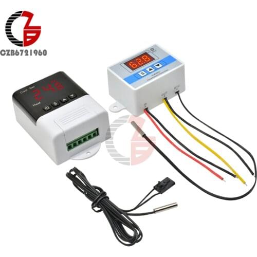 12V 24V 110V 220V Digital Thermostat Temperature Controller Regulator Indoor Incubator Heating Cool Thermoregulator Thermometer