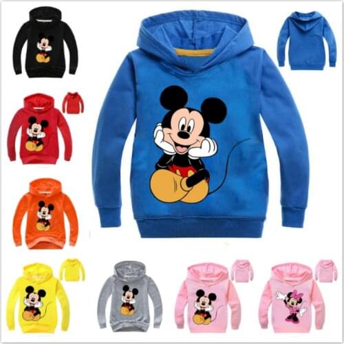 Disney Mickey Mouse hoodie baby girls toddler boy clothes girls long sleeve clothes Sweatshirt children hoodies clothing kids