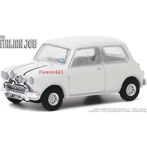 GreenLight 1:64 1967 Austin Mini Cooper White Alloy toy cars Metal Diecast Model Vehicles For Children Boys gift hot