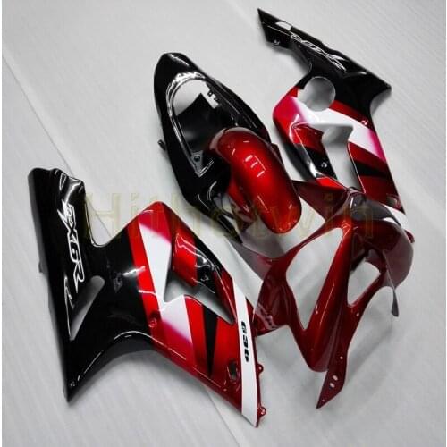 Custom motorcycle article for ZX-6R 2003 2004 ZX6R 636 motor Fairings+Screws Injection mold red black