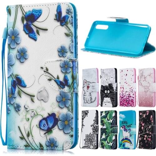 For Samsung Galaxy A50 Leather Case on sFor Coque Samsung A50 A 50 A505F A505 Cover Fashion Wallet Flip Stand Phone Case Bag