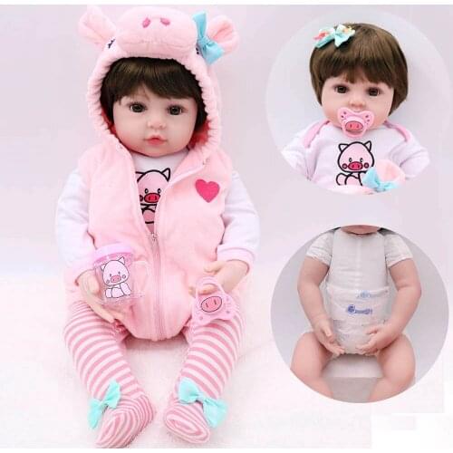 Bebe doll reborn 24"60cm large vinyl silicone reborn baby dolls girl toddler princess real babies dolls for child new year gift