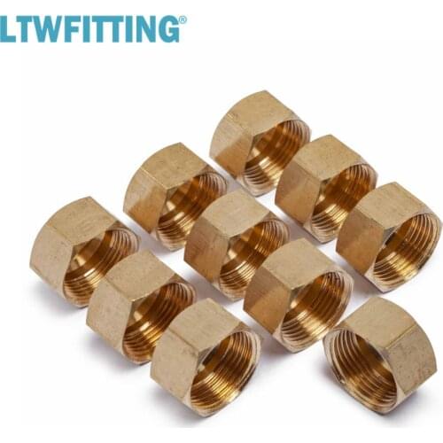 LTWFITTING 5/8" Brass Compression Cap Stop Valve Cap,BRASS COMPRESSION FITTING