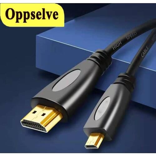 Micro to HDMI-compatible Cable 1080p 3D High Speed Adapter Gold Plated Plug for Camera Monitor Projector Notebook 1M 1.5m 5M