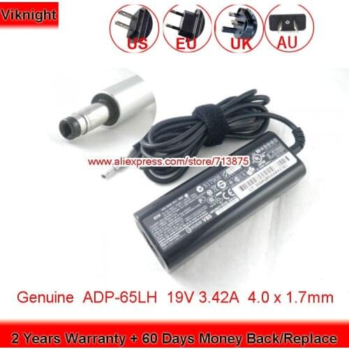 Genuine 19V 3.42A 65W Charger ADP-65LH AC Adapter for HP ENVY 14-3010NR A9P67UA Spectre 14-inch Ultrabook VE023AA 517799-001