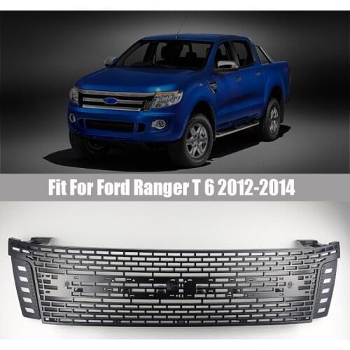 FOR RANGER T6 RACING GRILLS FRONT BUMPER MASK FIT GRILL WITH LED 2012-2014 PICKUP