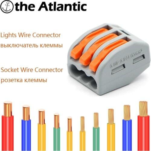 Switch Socket Wire Connector Fast Compact Socket Wire Connection Push In Wiring Terminal Block Universal Cable Wire Connectors