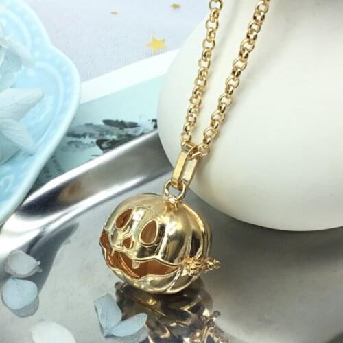 Aromatherapy Essential Oil Diffuser pendant Mexico Vintage Chime Music Angel Ball Caller Locket Necklace for Women DIY Jewelry