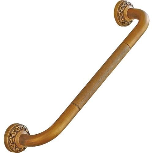 Grab hand bar 49cm Bathroom Tub Toilet Handrail Brass Material Grab Bar Antique Shower Safety Support Handle Towel Rack