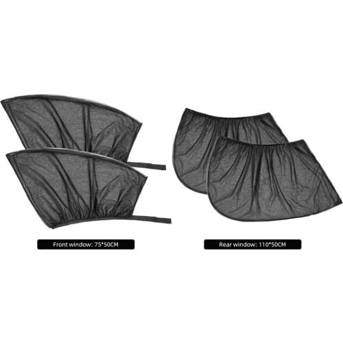 Durable Portable Window Curtain Window Mesh Windshield Sunshade Auto Vehicle Front Windshield Sunshademesh 2pcs Car Sun Visor