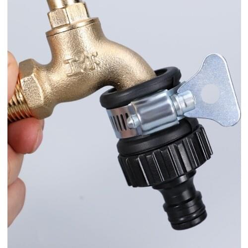 Durable Universal Water Faucet Adapter Plastic Hose Fitting Quick Connect Fitting Tap for Car Washing Garden Irrigation