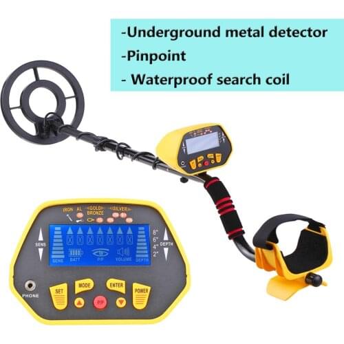 GC1028 Professional Metal Detector pinpoint Function Disc Mode Waterproof coil Metal Finder Treasure Underground Gold Detector