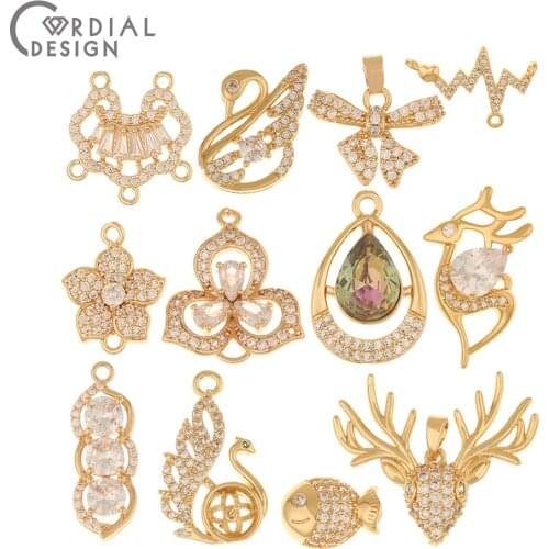 Cordial Design 4Pcs DIY Making/Choose/Necklace & Earrings Pendant/Jewelry Accessories/Multi Shape/Jewelry Findings & Components