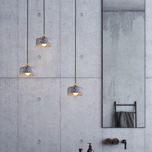 Nordic Terrazzo Living Room Pendant Lights Industrial Bar Dinning Room Light Bedroom Kitchen Hanging Lamp Island Light Fixtures