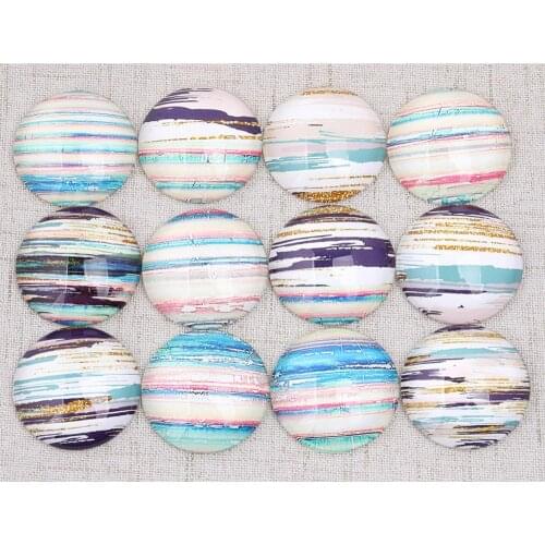 Onwear mixed rainbow color photo picture glass cabochon 12mm 14mm 16mm 18mm 20mm diy flatback handmade jewelry findings