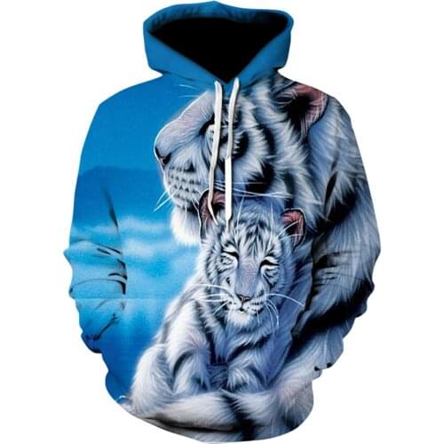 New Animal-print Hoodie For Men 3d Hoodie Brand Sweatshirt Jacket Premium Pullover Stylish Tracksuit Two Tiger Street Coats
