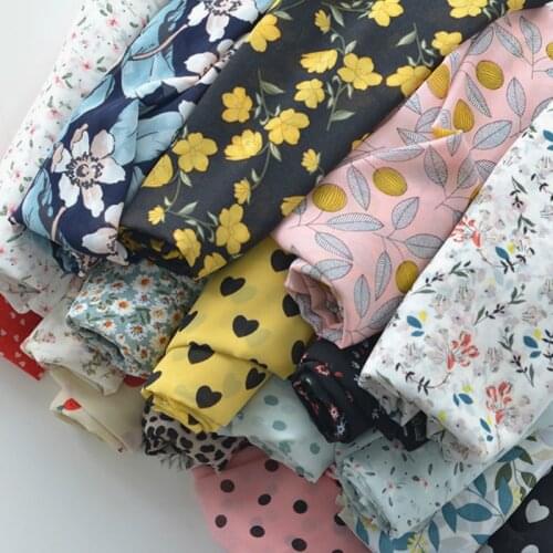 On Sale Fabric Chiffon Summer Dress Floral Clothing DIY Sewing Fashion Printed