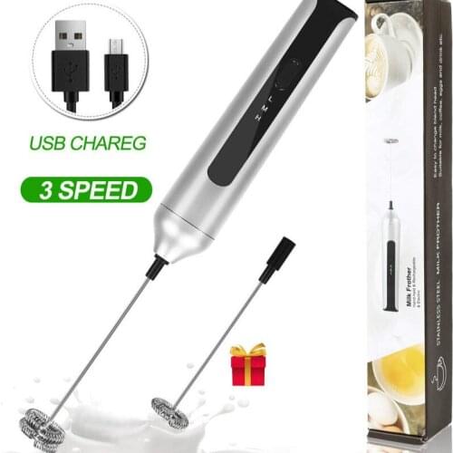 Rechargeable Milk Frother Small Milk Frother Multi-Functional Electric Coffee Draw Milk Cap Machine Electric Milk Frother