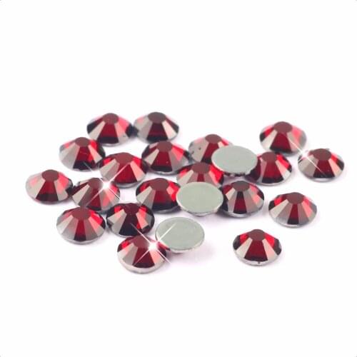 Top Quality! Dark Siam SS6 to SS30 Hotfix Rhinestones Hot Fix Crystal Rhinestone Similar SWA Super Shine