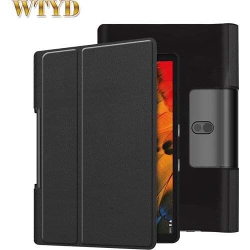 Tablet Protective Case For Lenovo Yoga Smart Tab Back Cover Horizontal Flip Leather Case Shell with Two-folding Holder