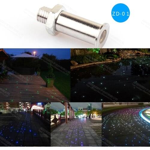 ZD-01waterproof safely use easy installation fiber optic pool light end fitting for swimming sauna floor lighting