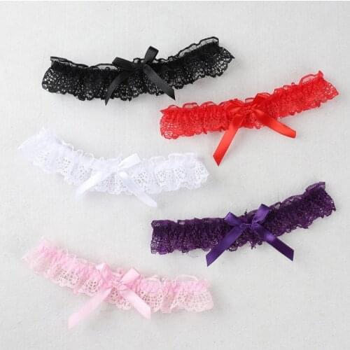 Women Bow Leg Ring Sexy Lingerie Lace Floral Garter Belt Bowknot Leg Loop Wedding Garters Bridal Cosplay Fashion Stocking Ring