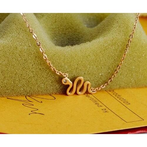 Snake Fairy Gose Gold Necklace Rose Gold high Quality hot selling Necklace Jewelry drop shipping