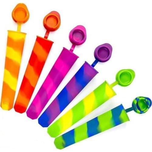 100pcs Non-sticky Silicone Ice Mold Swirl Type Ice Pop Maker/Silicone Ice Pop Mold Push Up Ice Cream Lolly Pop For PopsicleSN621