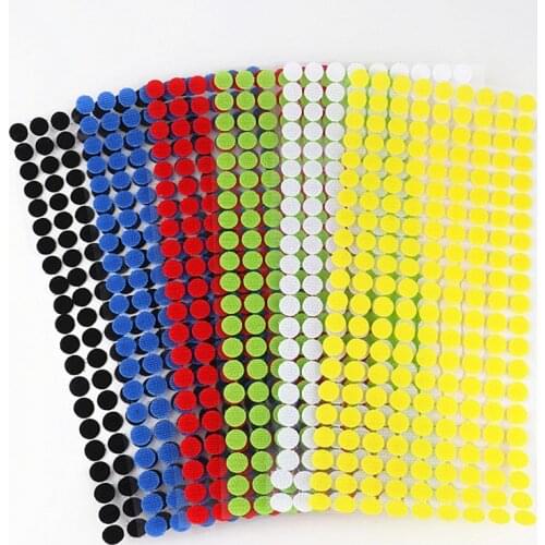 15mm Velcros Dots Magic Stickers Round Self Adhesive Magic Tape Colorfull Valcro Nylon Hook And Loop Klittenband Tape 100pairs