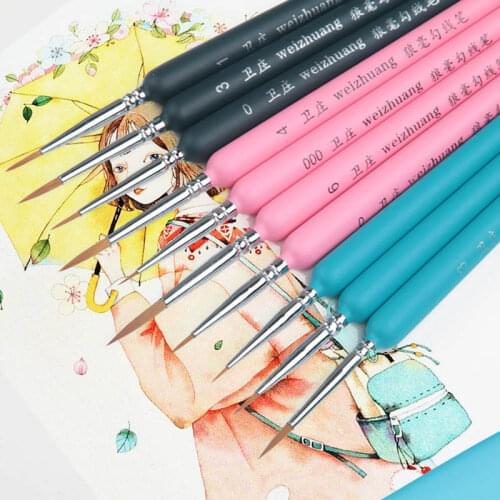 3Pcs/Set Paint By Numbers Brushes Extra Fine Detail Paint Brushes Artist Miniature Model Maker Tool Set For Oil Painting Gouache