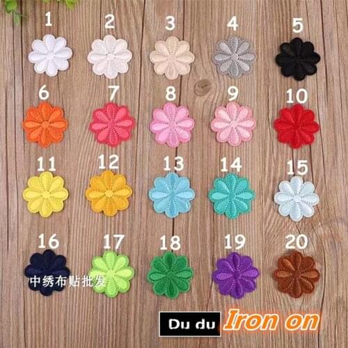 Iron on Embroidery Cloth sticker Sunflower pattern Clothes Repair Applique Down jacket Beautify Personality Patch DIY