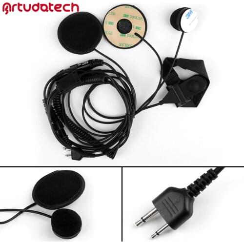 Artudatech For Icom IC-V80 IC-C150 IC-V8 ICF-10 IC-F20 Radio Helmet Tactical Motorcycle Headset PTT