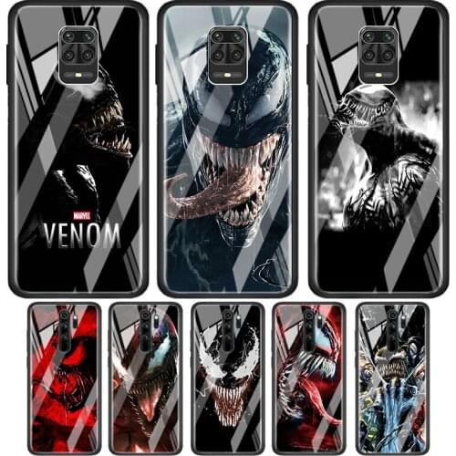Villain Marvel Venom Tempered Glass Cover For Xiaomi Redmi Note 10 10S 9 9T 9S 8T 8 9A 9C 8A 7 Pro Max Phone Case