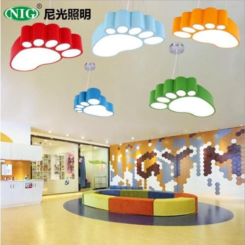Color feet kindergarten lights led cartoon eye protection kindergarten childrens school hanging line lights playground lights