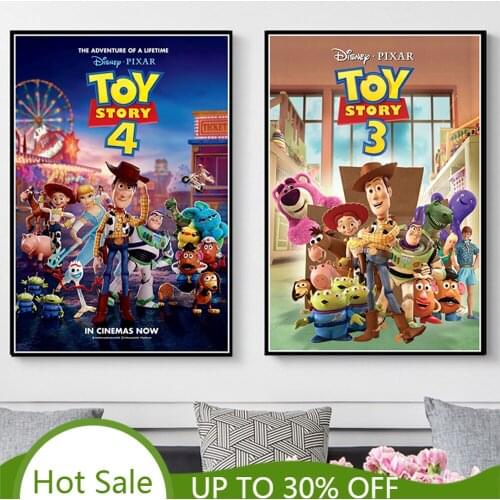 Nursery Wall Art Decor Picture Disney cartoon Animated Film Movie Poster Toy Story Canvas Painting Kids Bedroom Home Decoration