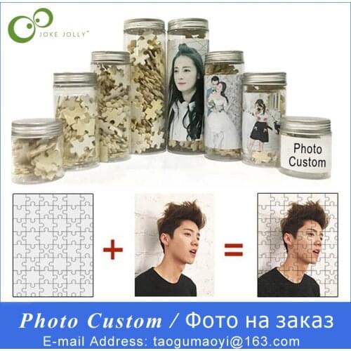 Photo Custom Wooden Personalized Jigsaw Puzzle Tube Puzzle Picture DIY Toys for Adults Decoration Collectiable Gift GYH