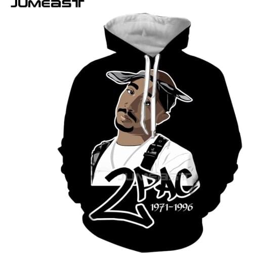 Jumeast Brand Men/Women 3D Printed Sweatshirt Superstar Tupac Long Sleeve Sport Pullover Spring Hoodies
