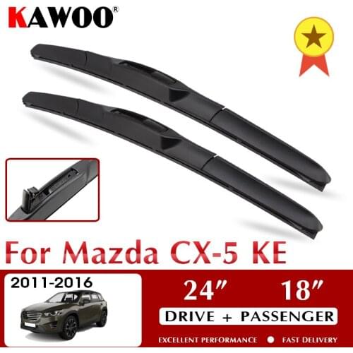 KAWOO Wiper Front Car Wiper Blade For Mazda CX-5 KE 2011-2016 Windshield Windscreen Front Window Accessories 24"+18" LHD RHD