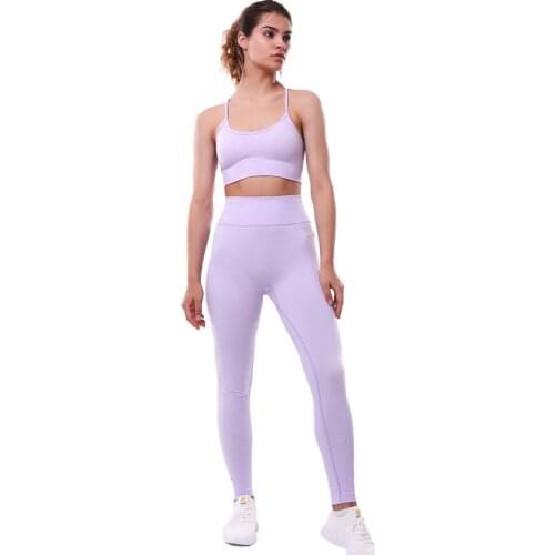 Yoga Sets Women Gym Sports Set Elastic Sports Hight Waist Leggings Sportswear Workout Sets Women Yoga Sets Women Gym Sports Set