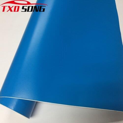 Matte sky blue Vinyl Wrap Car Wrapping Film For Vehicle styling With Air Rlease matt vinyl wrap sticker 10/20/30/40/50/60x152cm