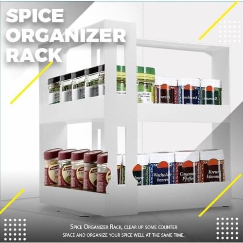 Multi-Function Rotating Storage Shelf Kitchen Spice Organizer Rack Slide Kitchen Cabinet Cupboard Organizer Kitchen Storage Rack