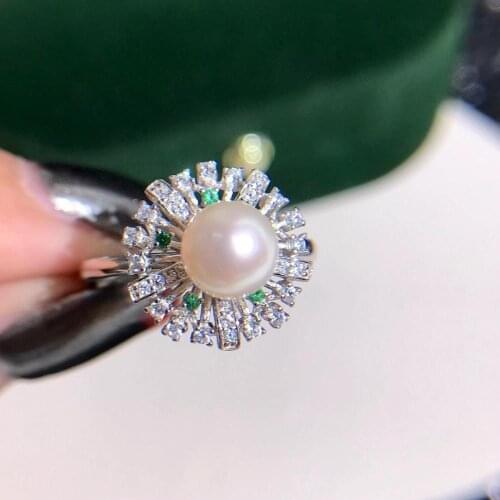 New Bridal 925 Sterling Silver Adjustable Ring Settings Findings Mountings Parts for Pearl Corals Jade Crystal, 5pcs/lot