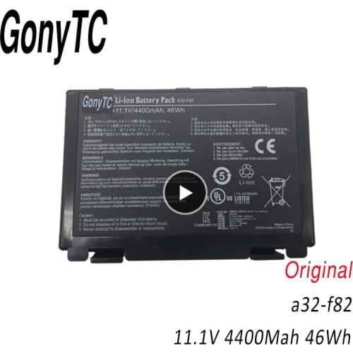 GONYTC Original A32-F82 11.1V Laptop Battery for Asus A32-F82 A32-F52 A32 F82 F52 K50ij K50 K51 K40IN k50ID K50IJ Li-ion Pack